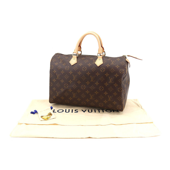 Louis Vuitton Monogram Speedy 35 Hand Bag Brown - Picture 8 of 9